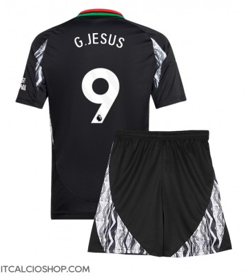 Arsenal Gabriel Jesus #9 Seconda Maglia Bambino 2024-25 Manica Corta (+ Pantaloni corti)